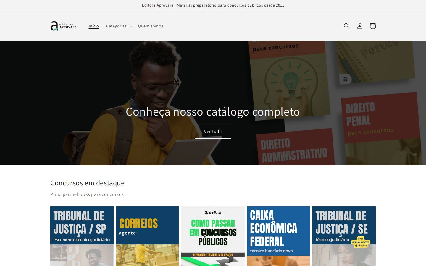 aprovare.com homepage screenshot