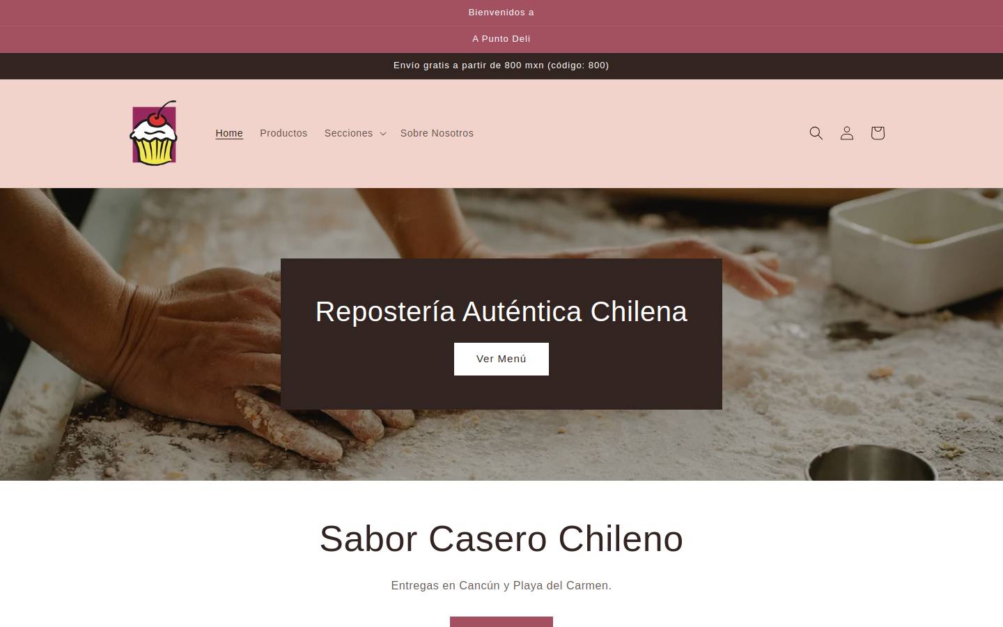 apuntodeli.com homepage screenshot