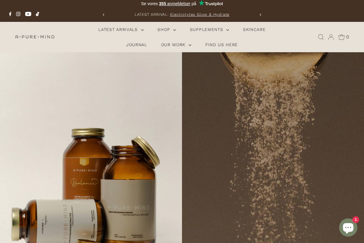 A Pure Mind homepage screenshot