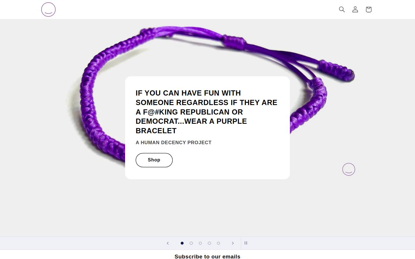 apurplebracelet.com homepage screenshot