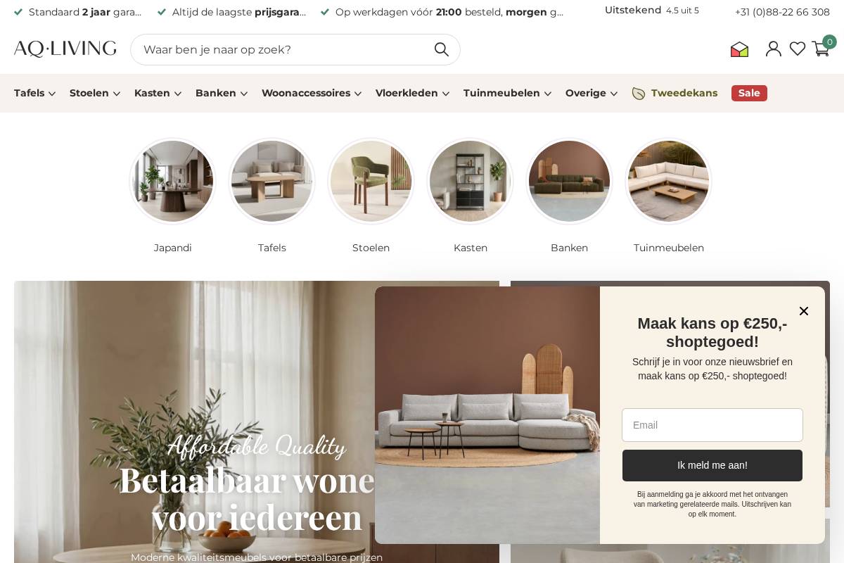 Aq Living homepage screenshot