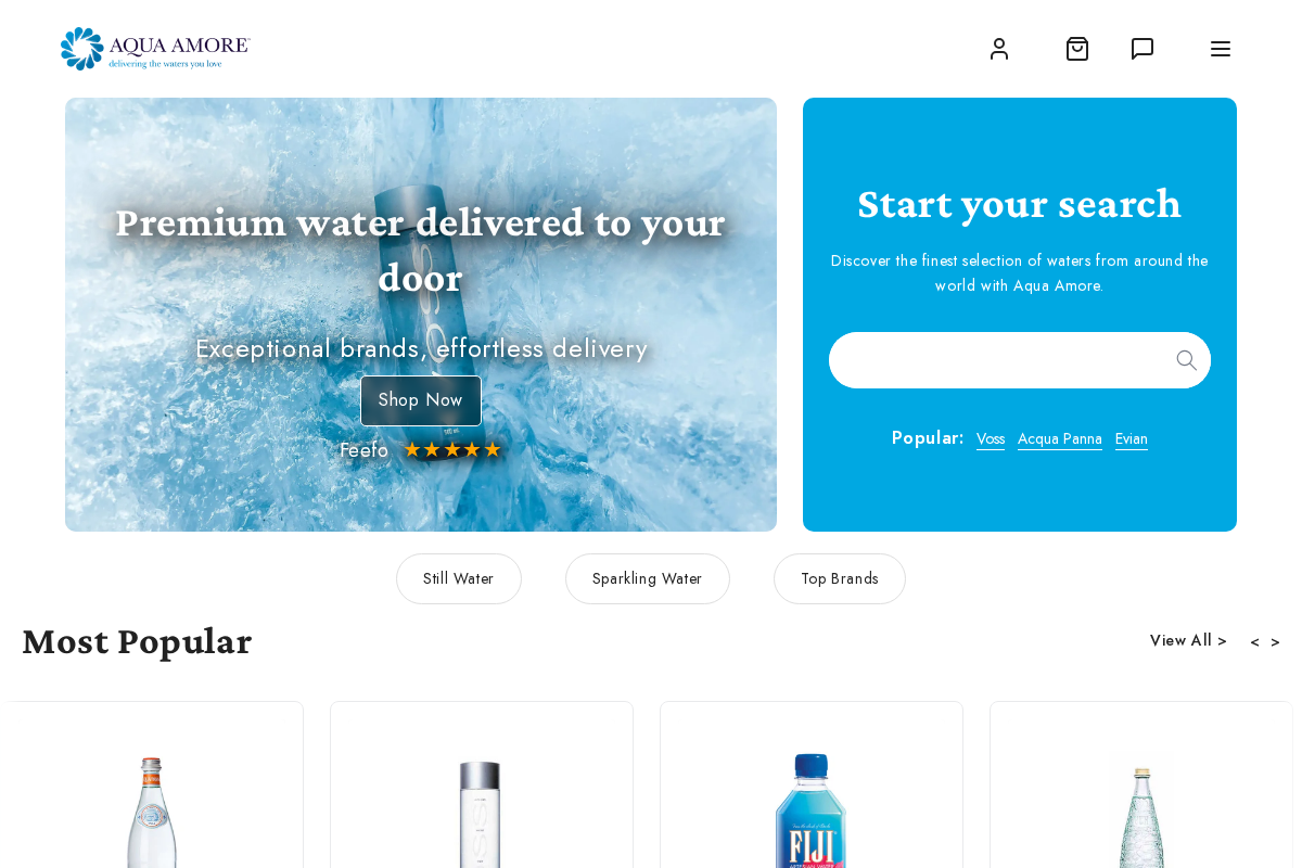 Aqua Amore homepage screenshot