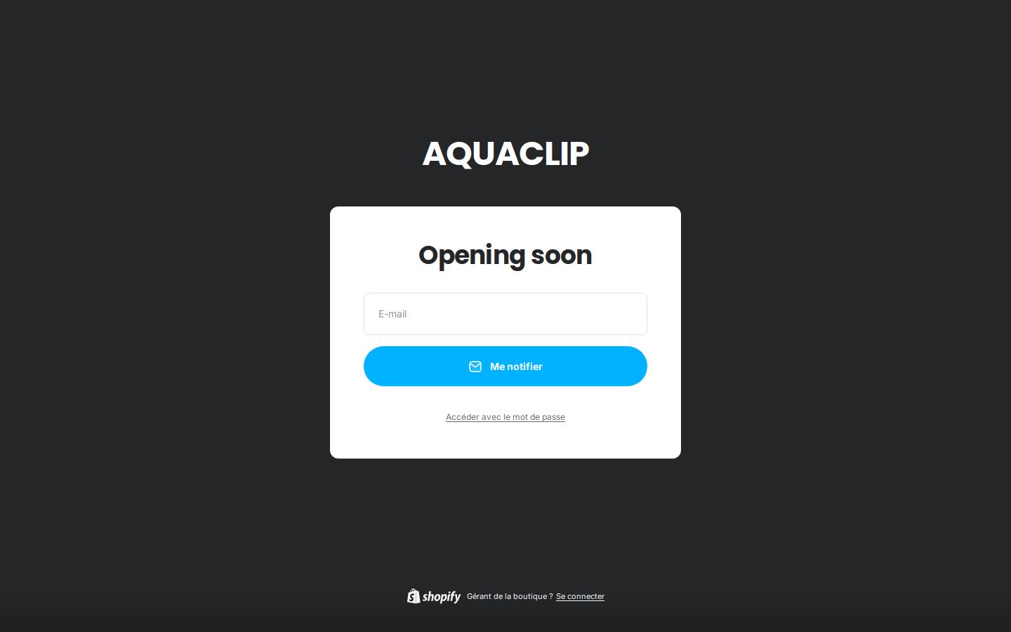 aqua-clip.com homepage screenshot