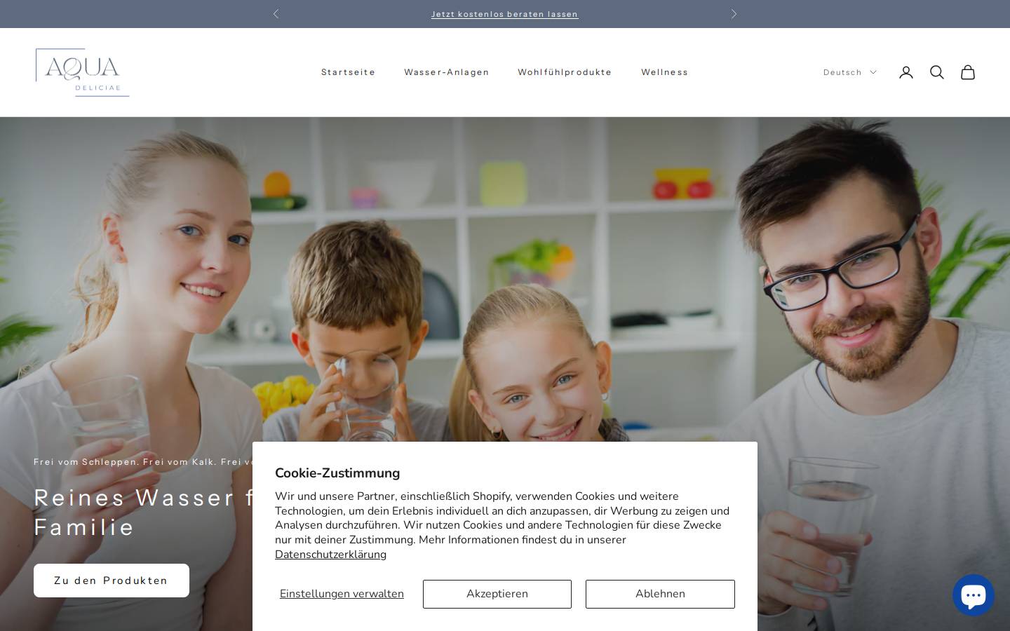 aqua-deliciae.de homepage screenshot