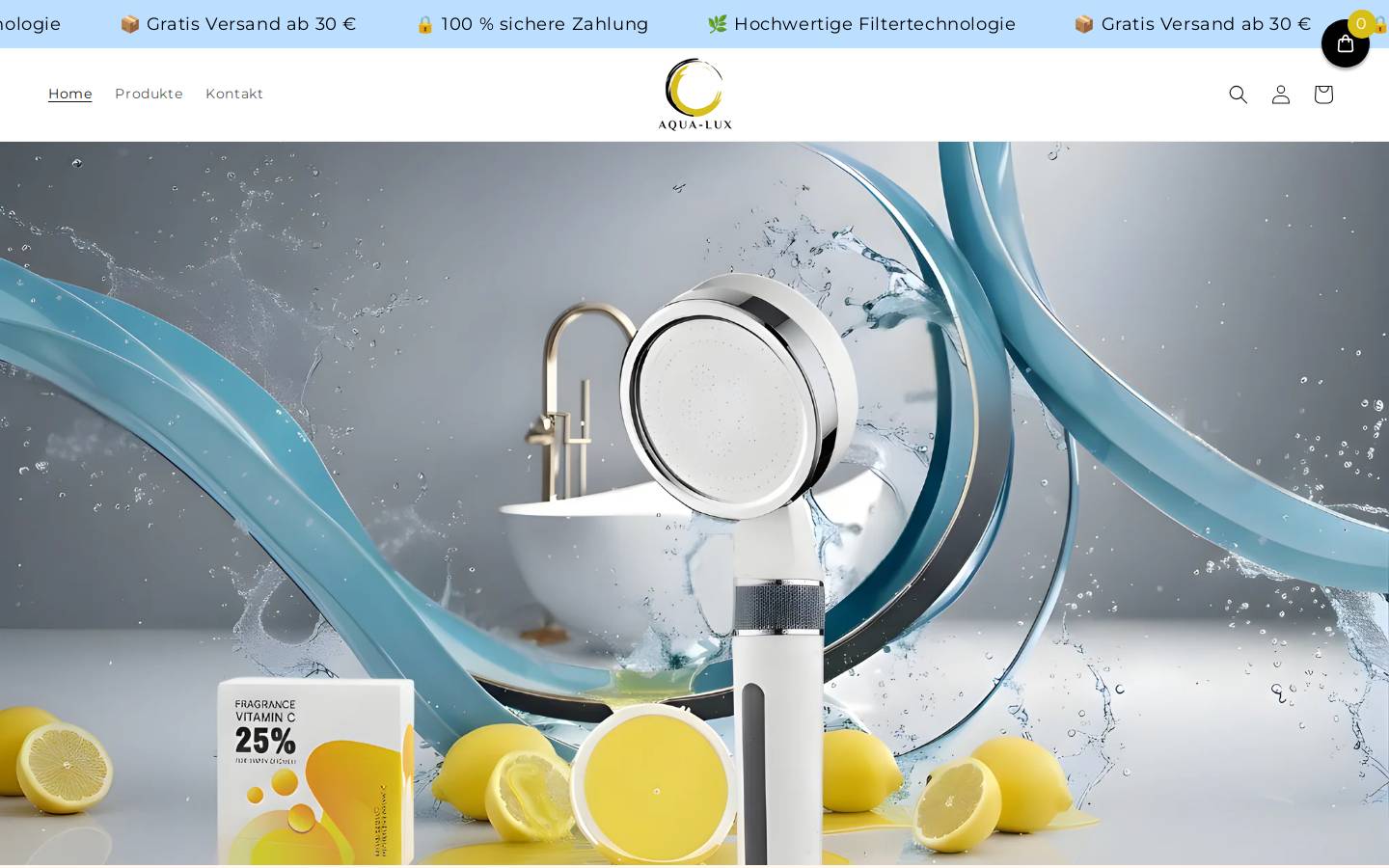 aqua-lux.de homepage screenshot