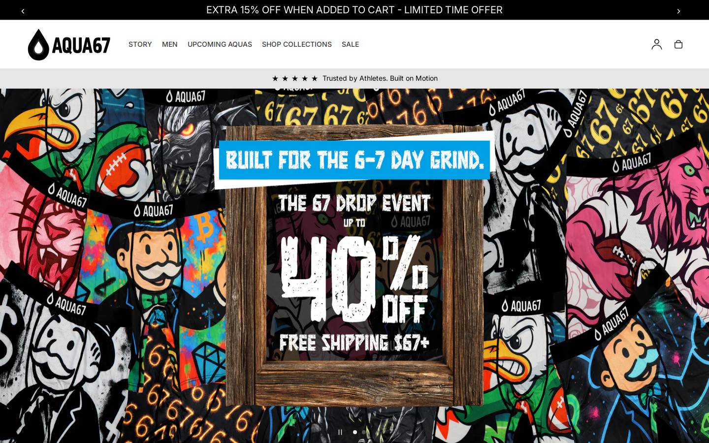 aqua67.com homepage screenshot