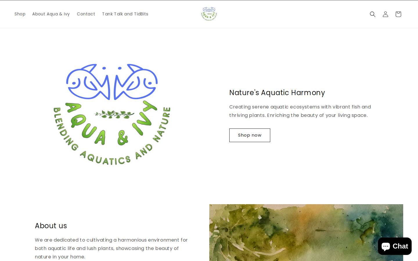 aquaandivy.com homepage screenshot