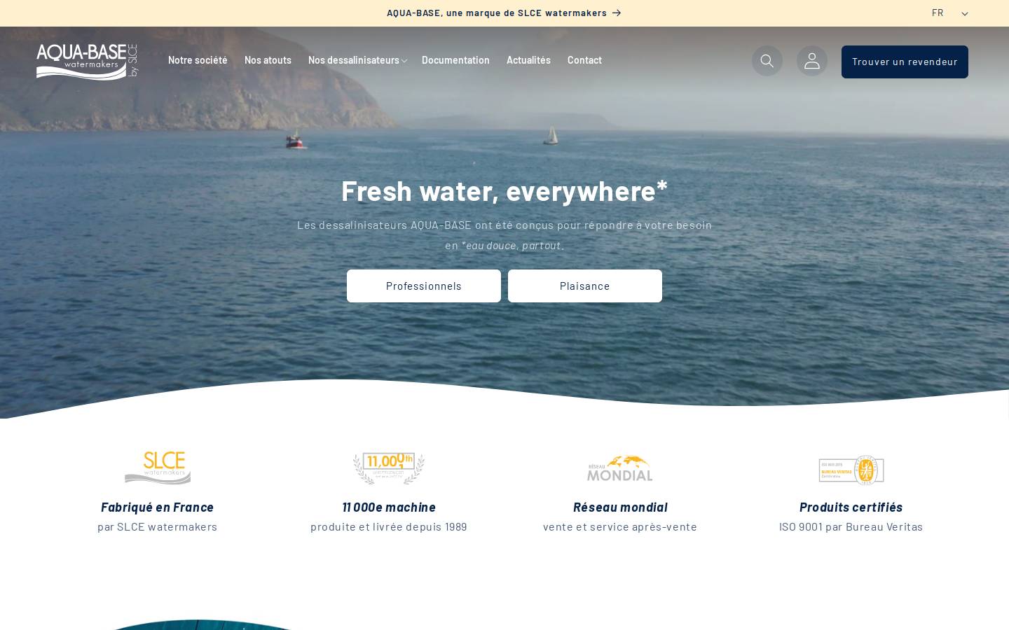 aquabase.fr homepage screenshot