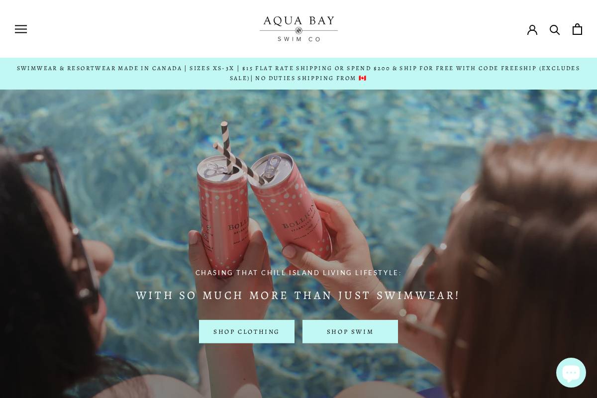 aquabayco.ca homepage screenshot