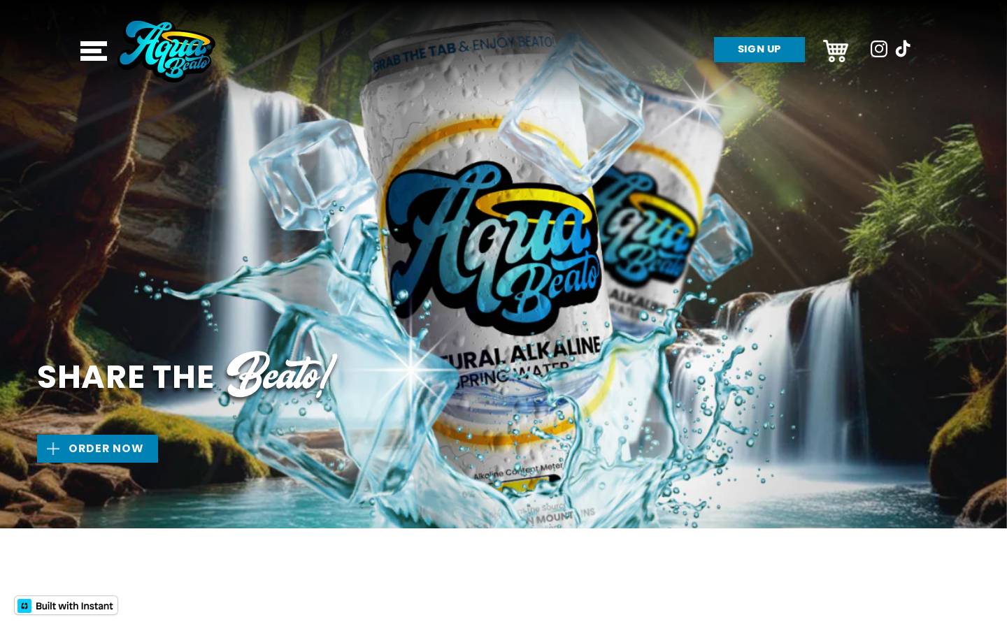aquabeato.com homepage screenshot
