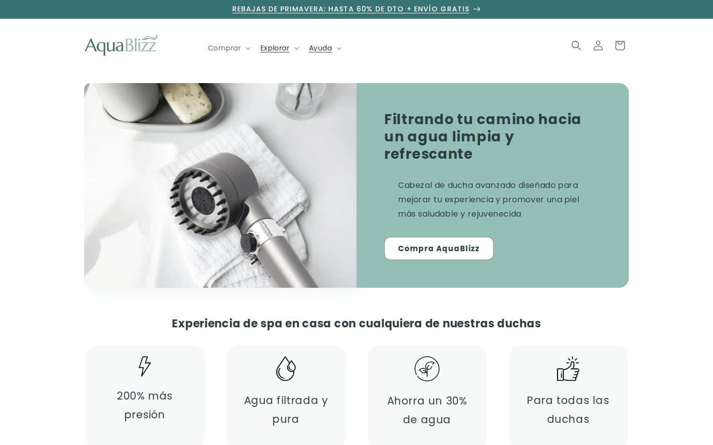 aquablizz.com homepage screenshot