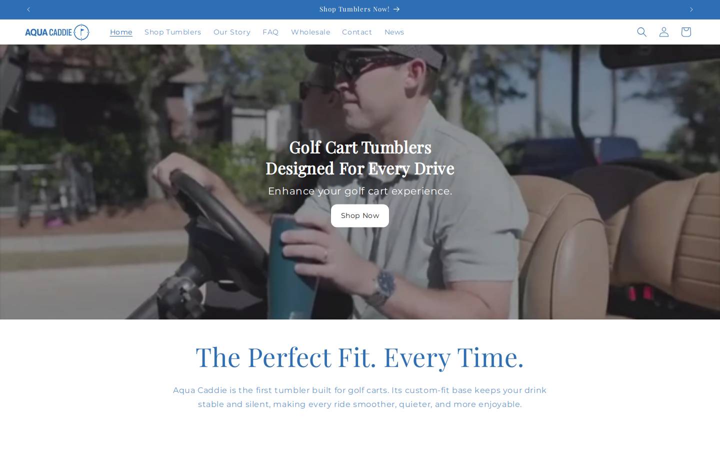 aquacaddie.com homepage screenshot