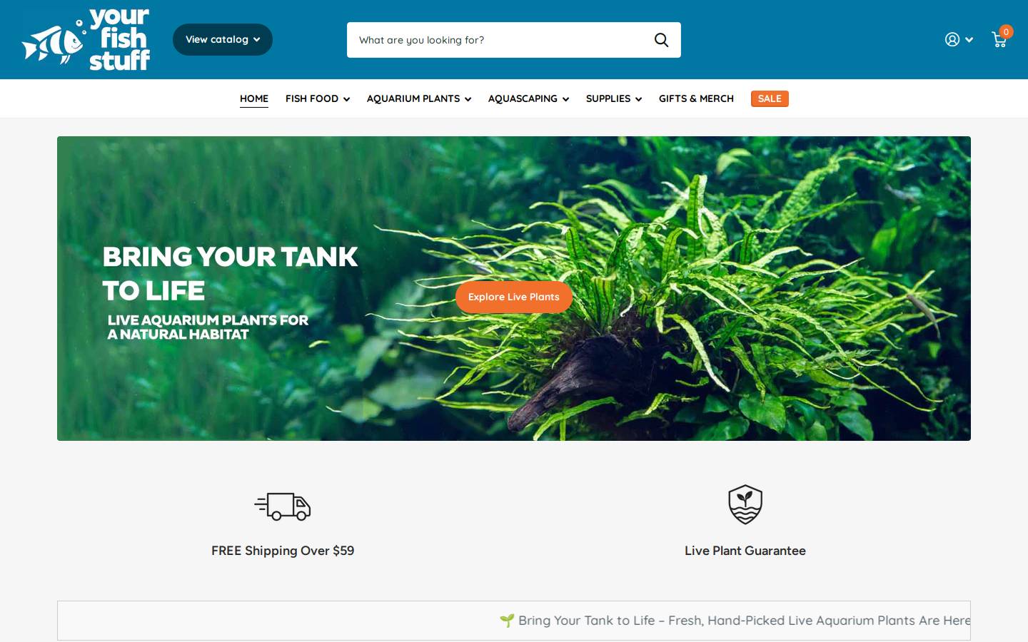 aquacarium.com homepage screenshot