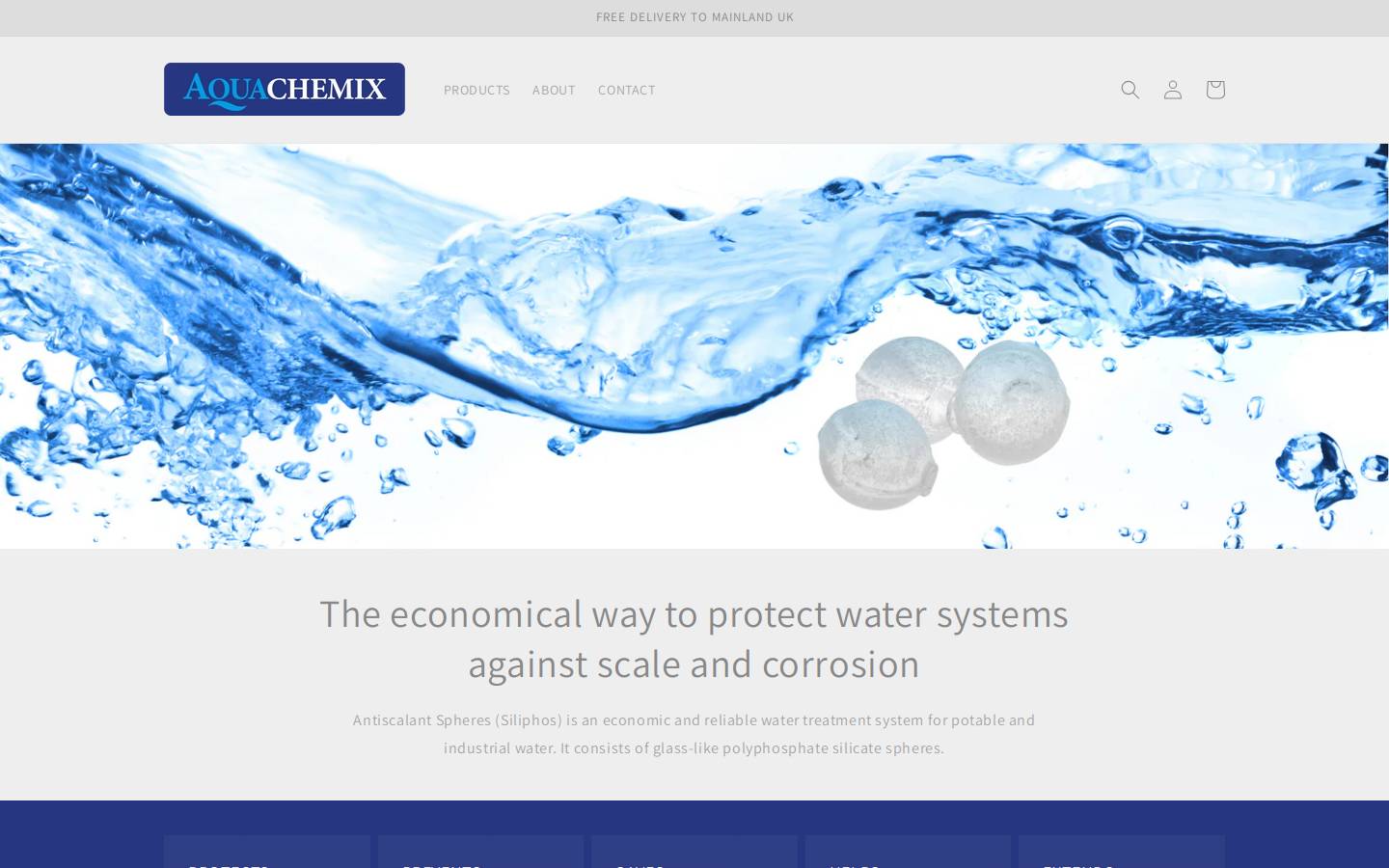 aquachemix.com homepage screenshot