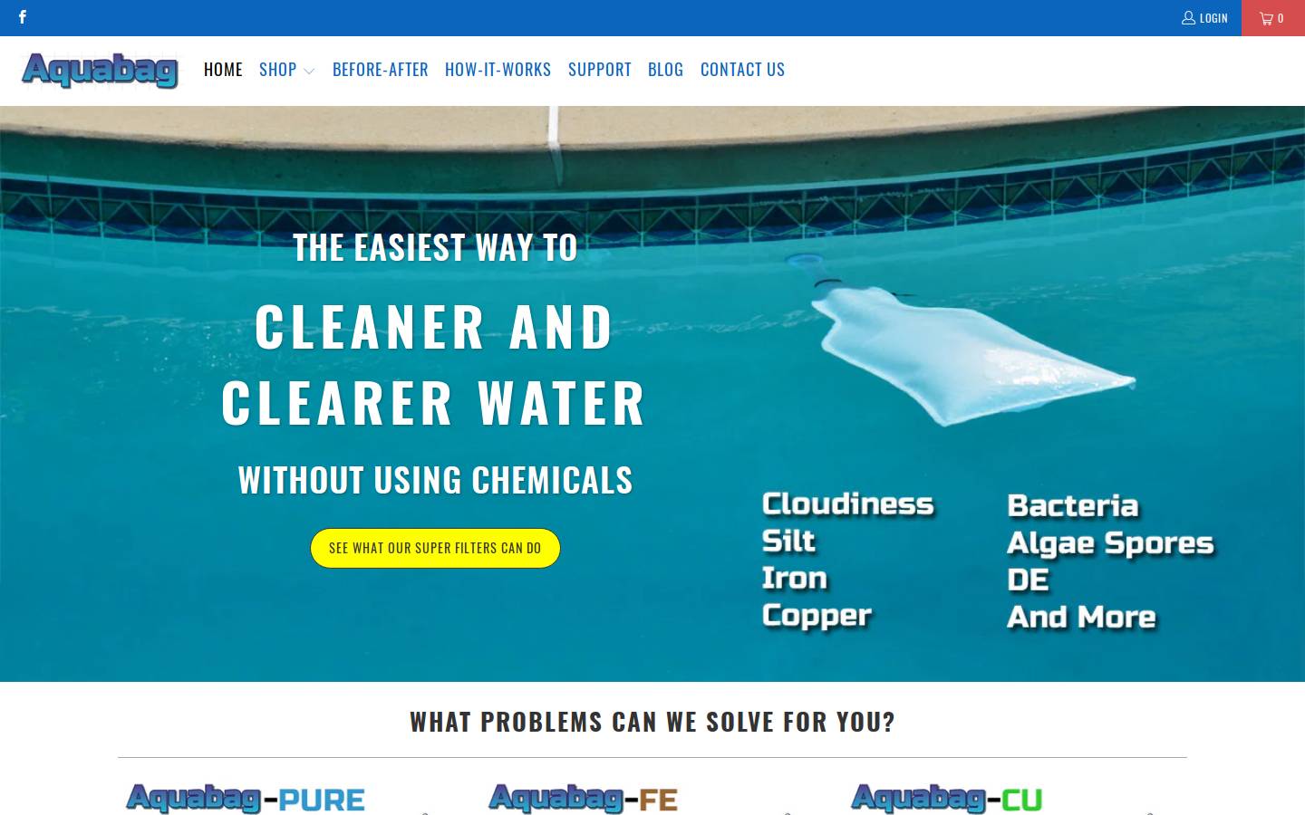 aquaclarity.net homepage screenshot