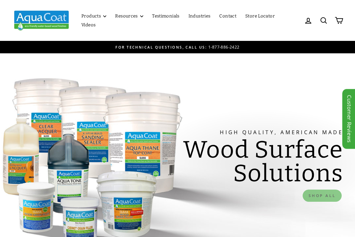 aquacoat.com homepage screenshot