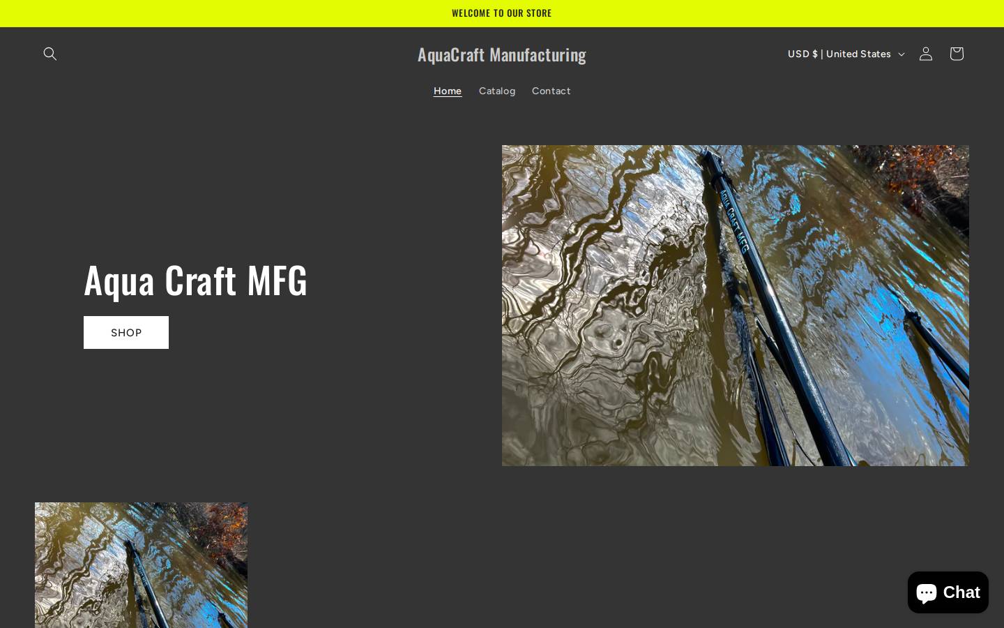 aquacraftmanufacturing.com homepage screenshot