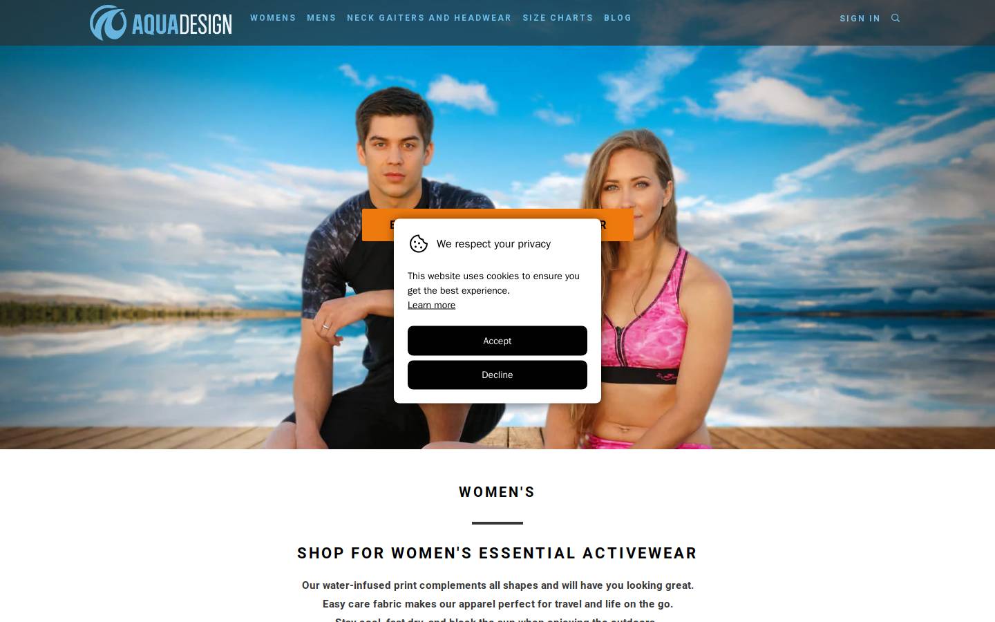 aquadesign.com homepage screenshot