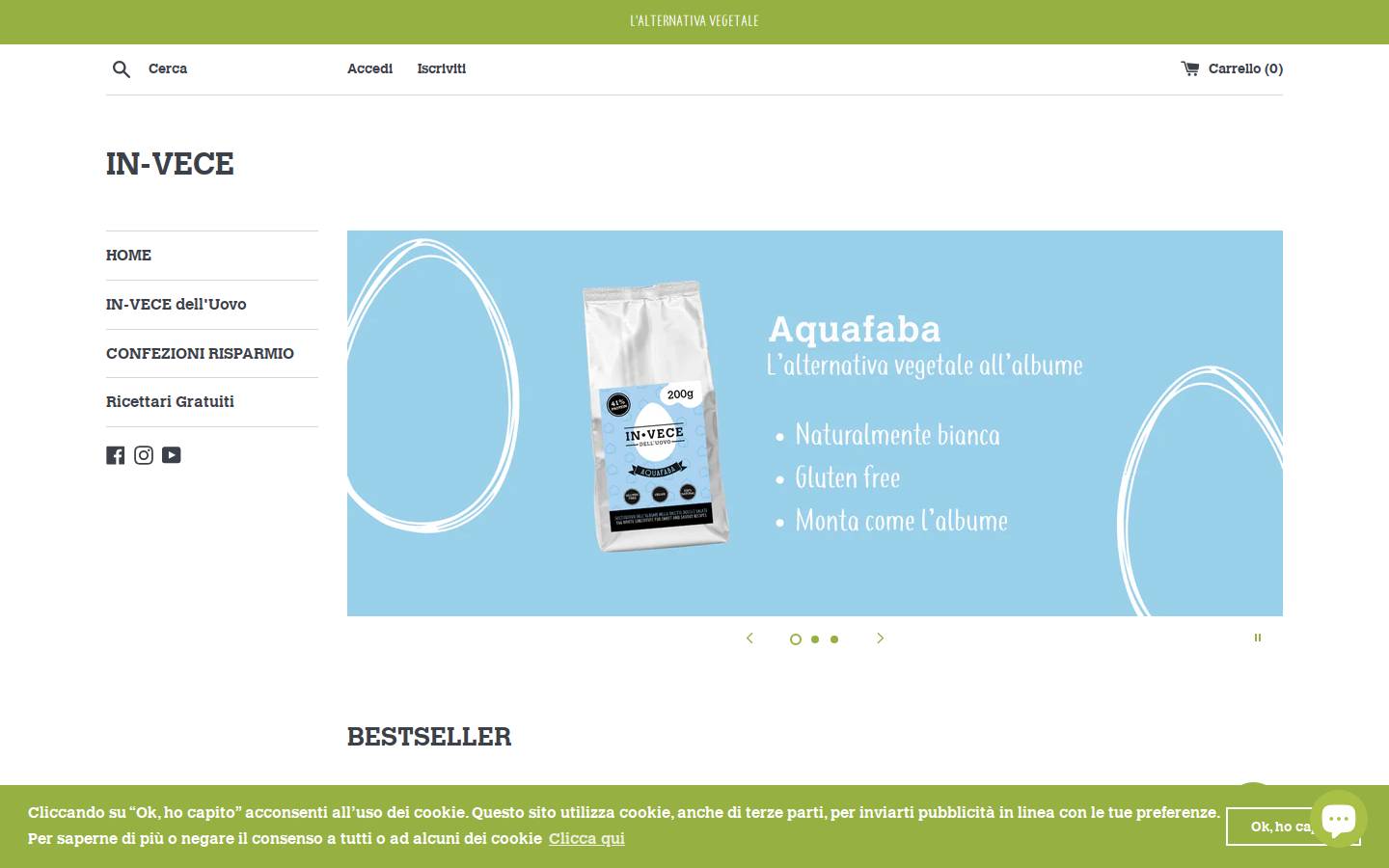 aquafabapowder.com homepage screenshot