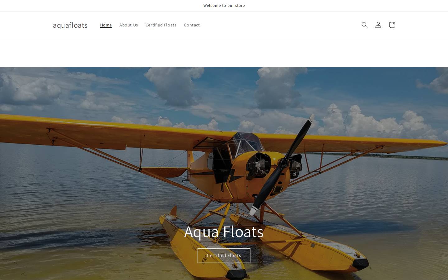 aquafloats.com homepage screenshot