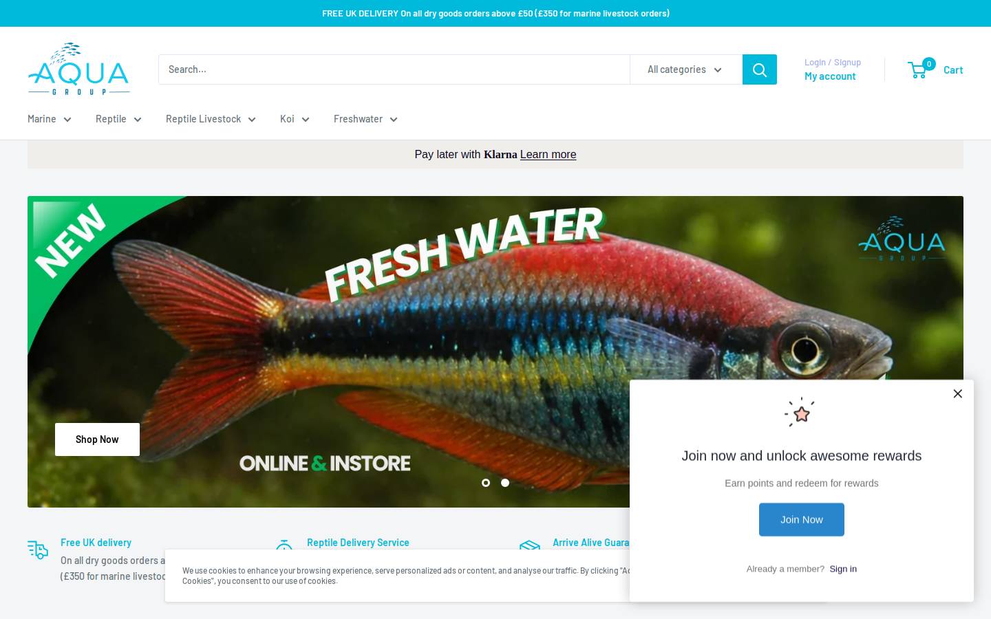 aquagroup.co.uk homepage screenshot