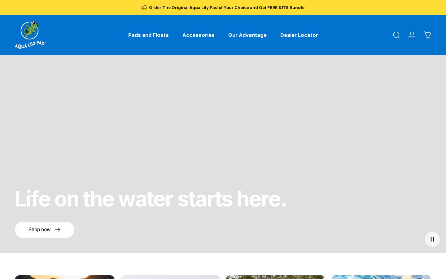 aqualilypad.com homepage screenshot