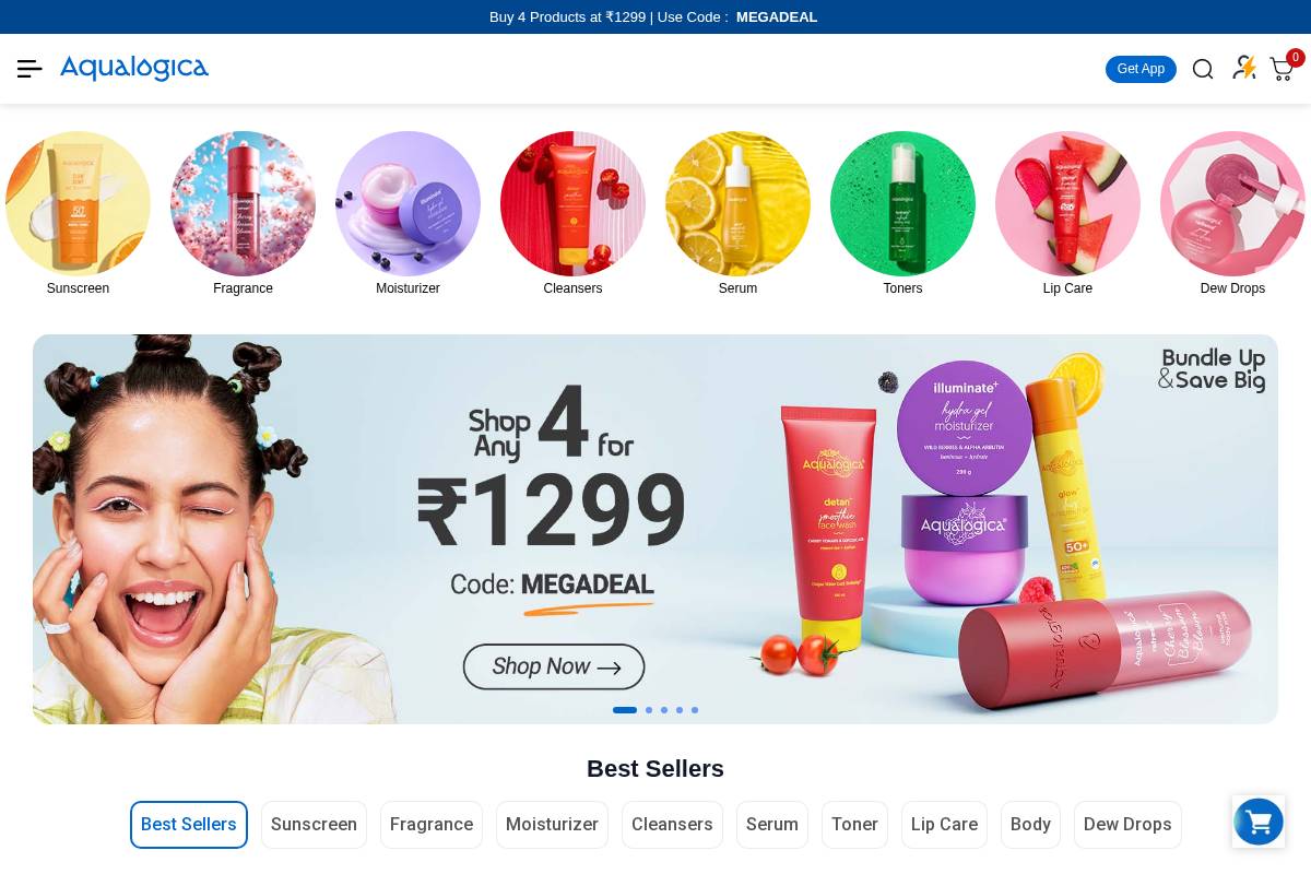 Aqualogica homepage screenshot