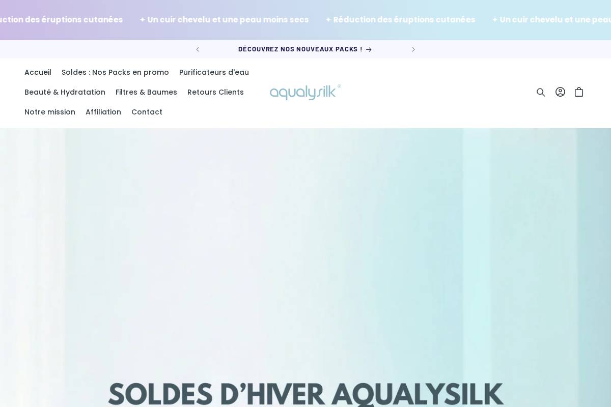 Aqualysilk homepage screenshot