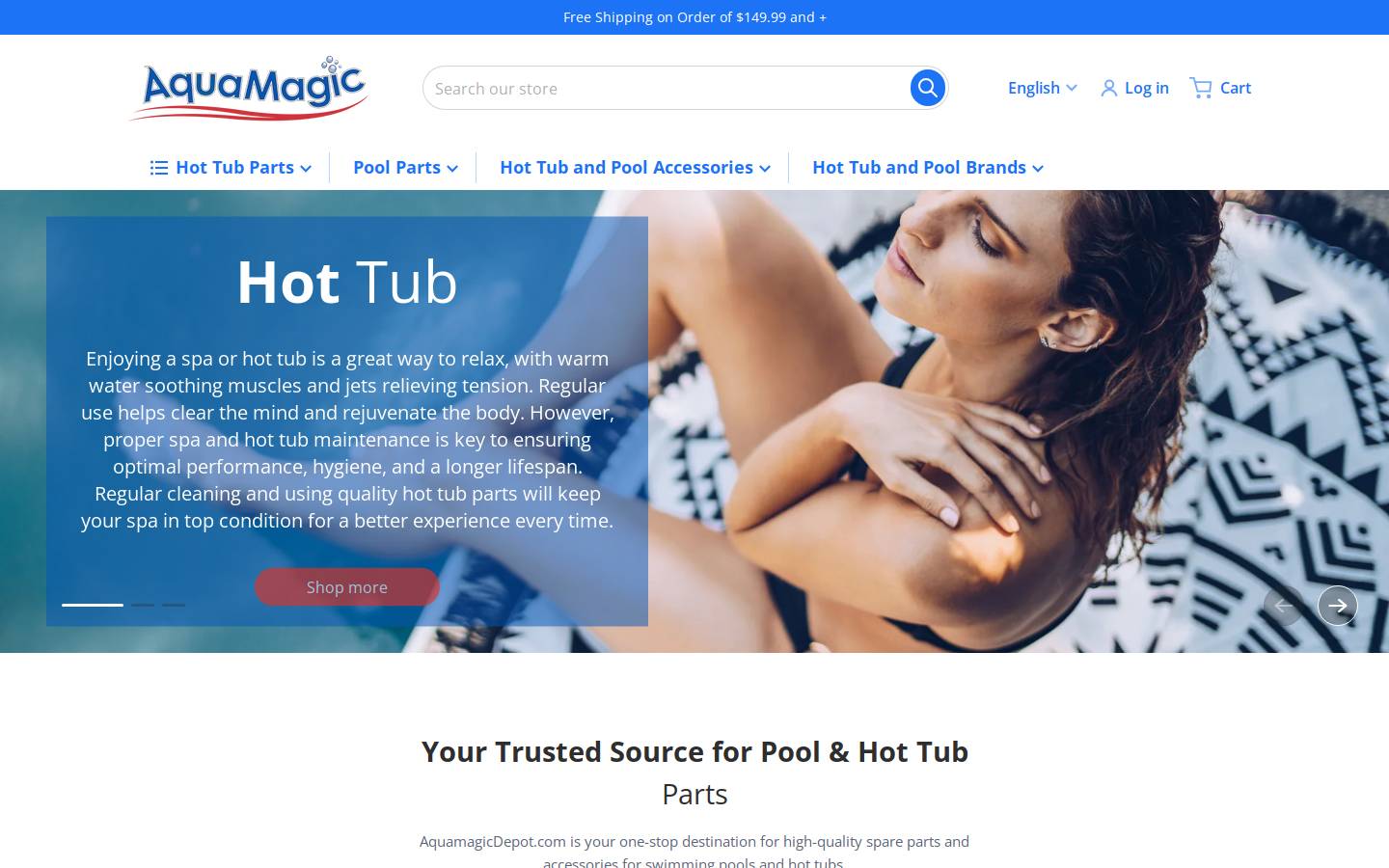 aquamagicdepot.com homepage screenshot