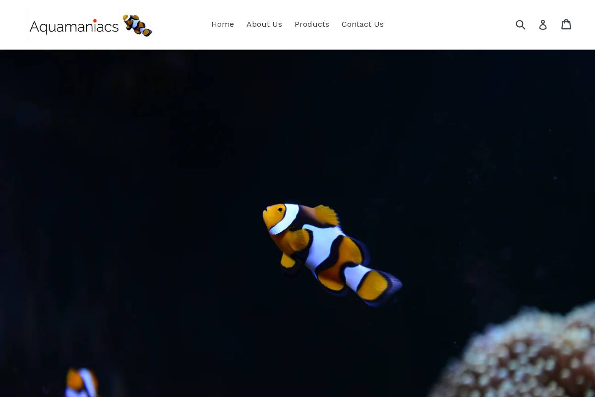 aquamaniacssg.com homepage screenshot