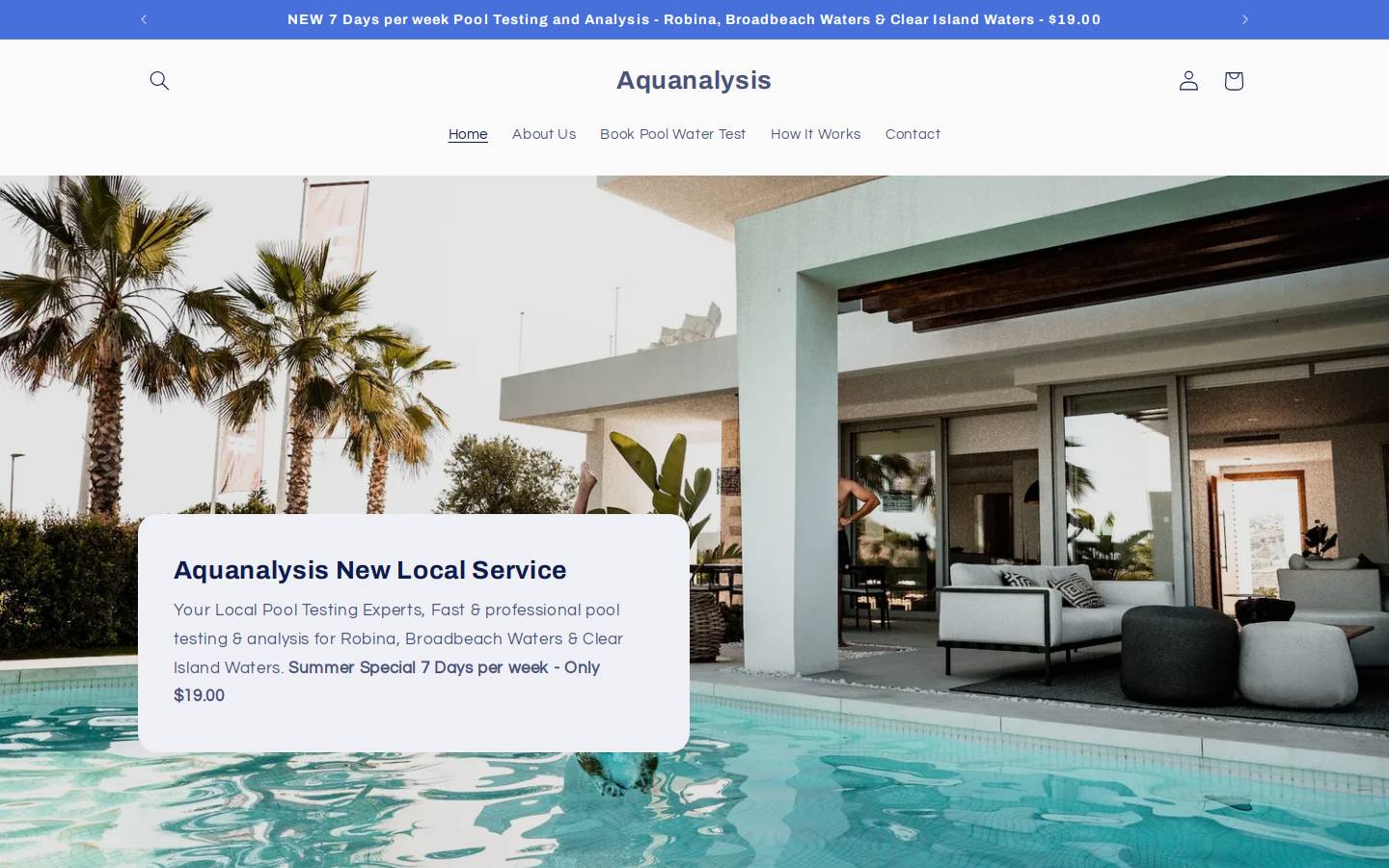 aquanalysis.com.au homepage screenshot