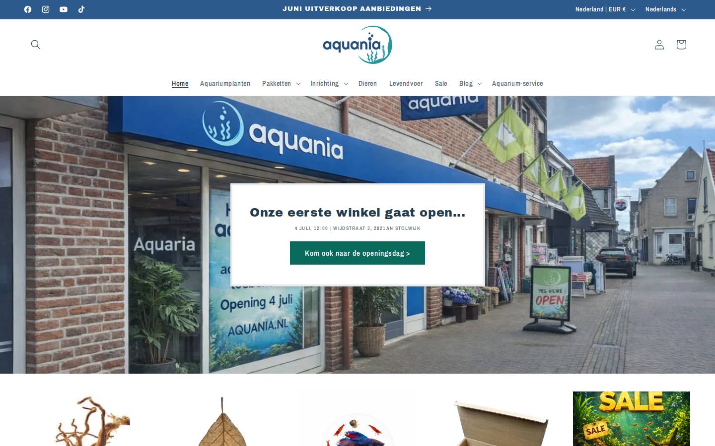 Aquania homepage screenshot