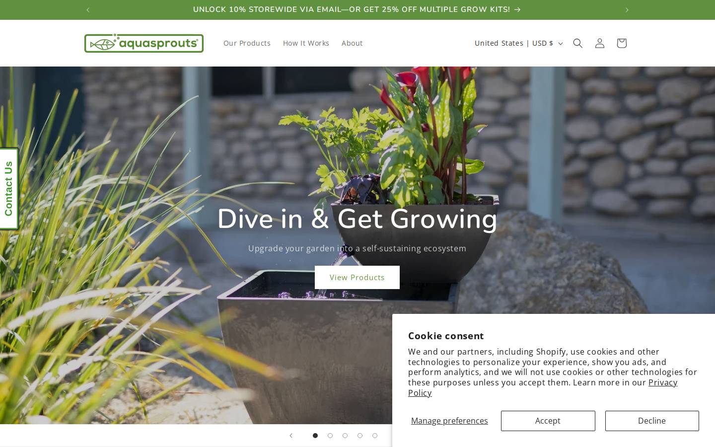 aquaponicsfishtank.com homepage screenshot