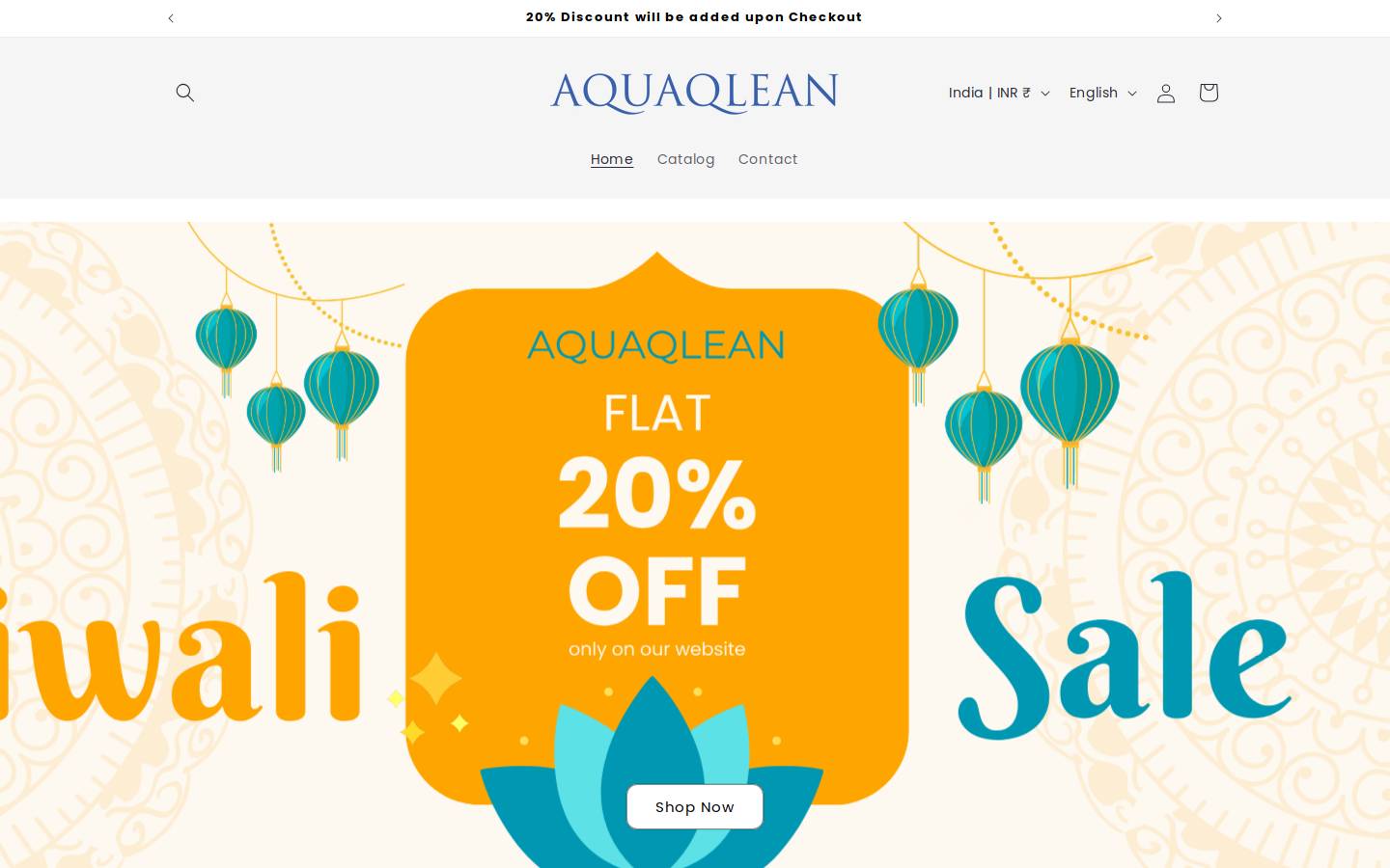 aquaqlean.in homepage screenshot