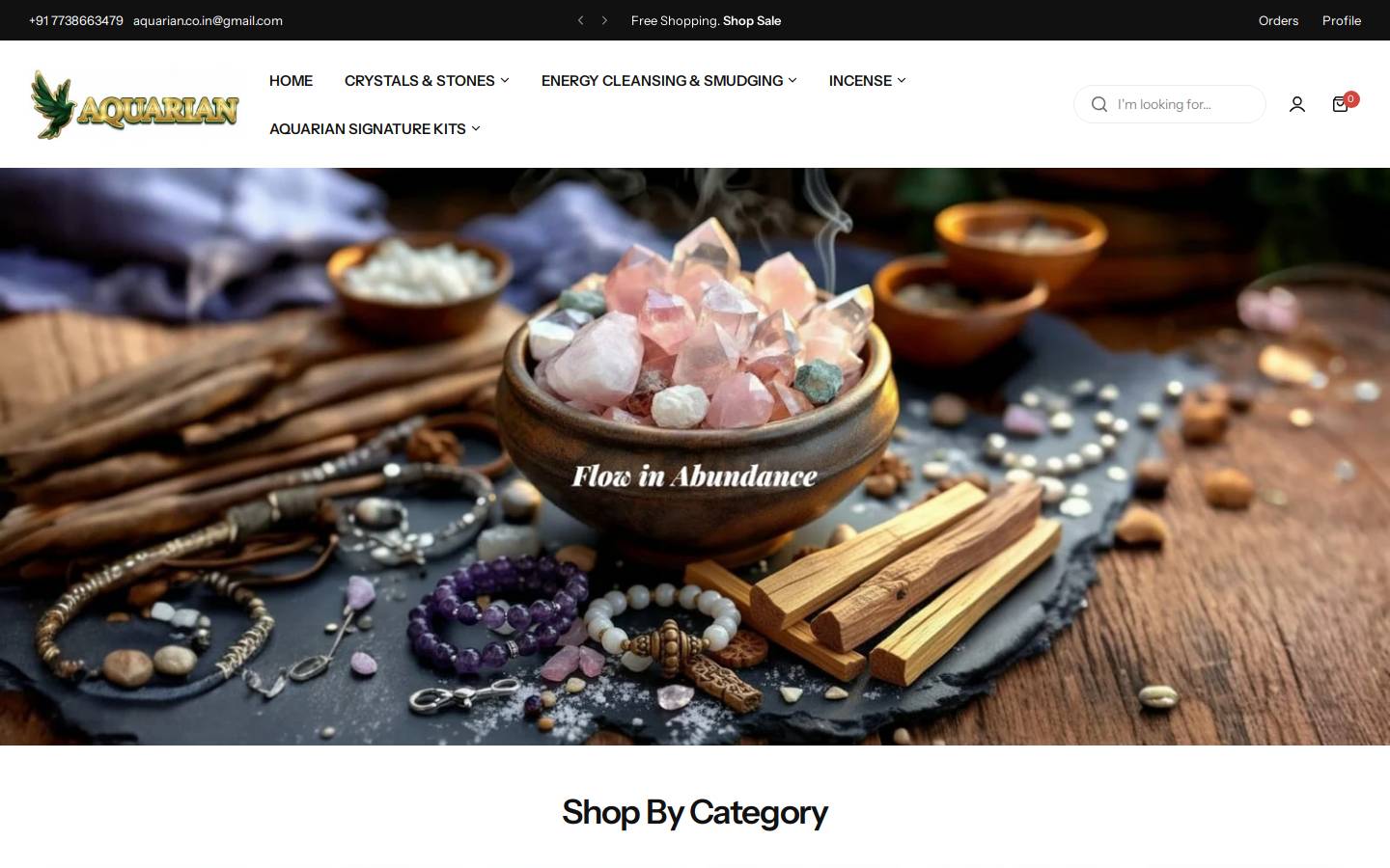 aquarian.co.in homepage screenshot