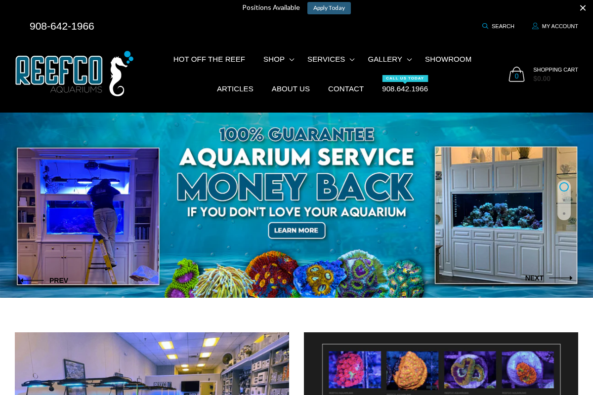 aquariumcarecenter.com homepage screenshot