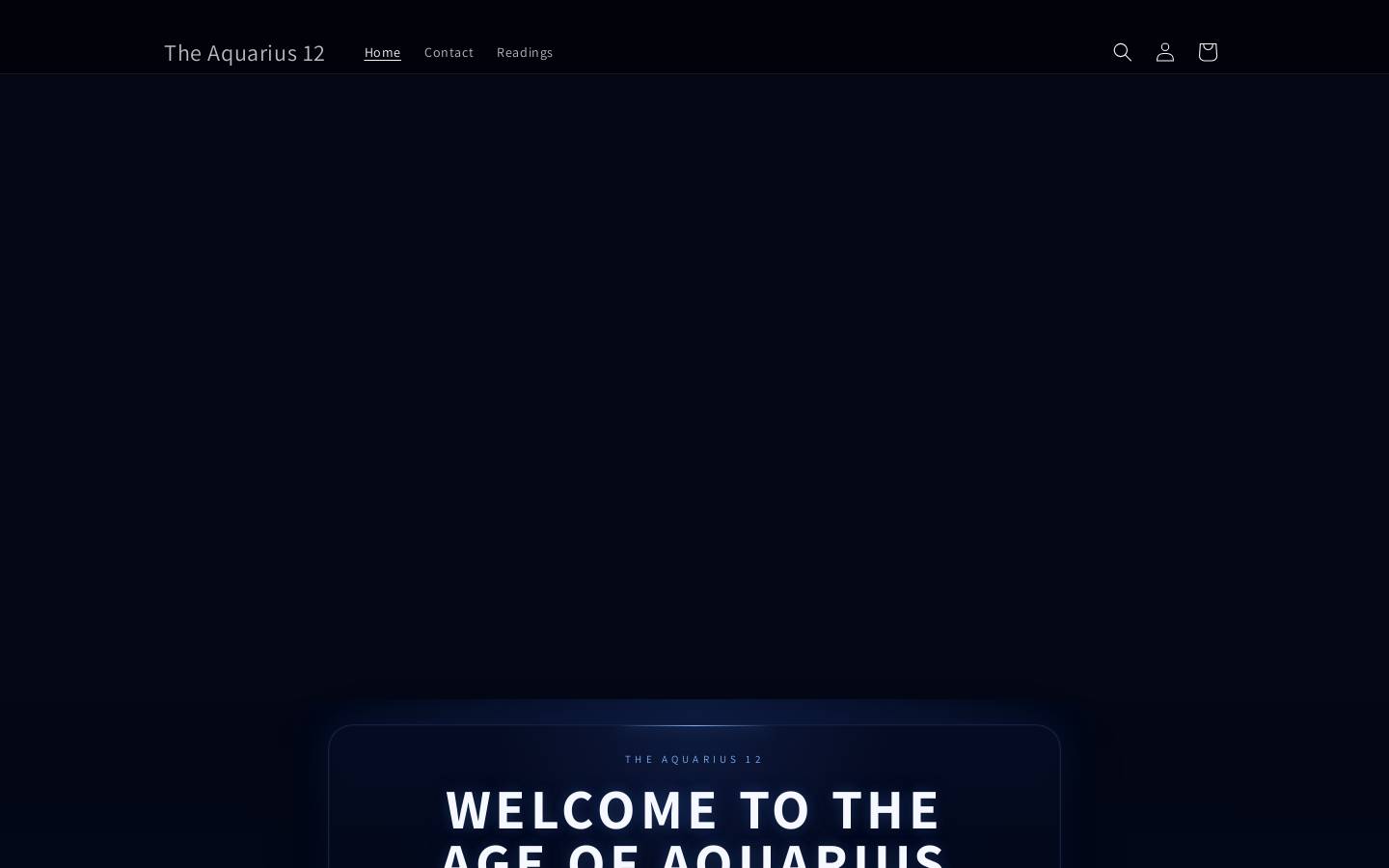 aquarius12.com homepage screenshot