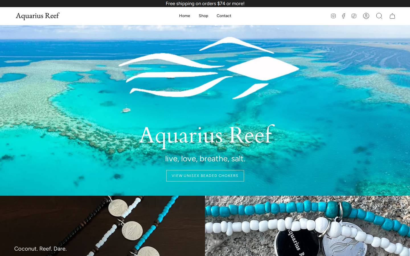 aquariusreef.com homepage screenshot