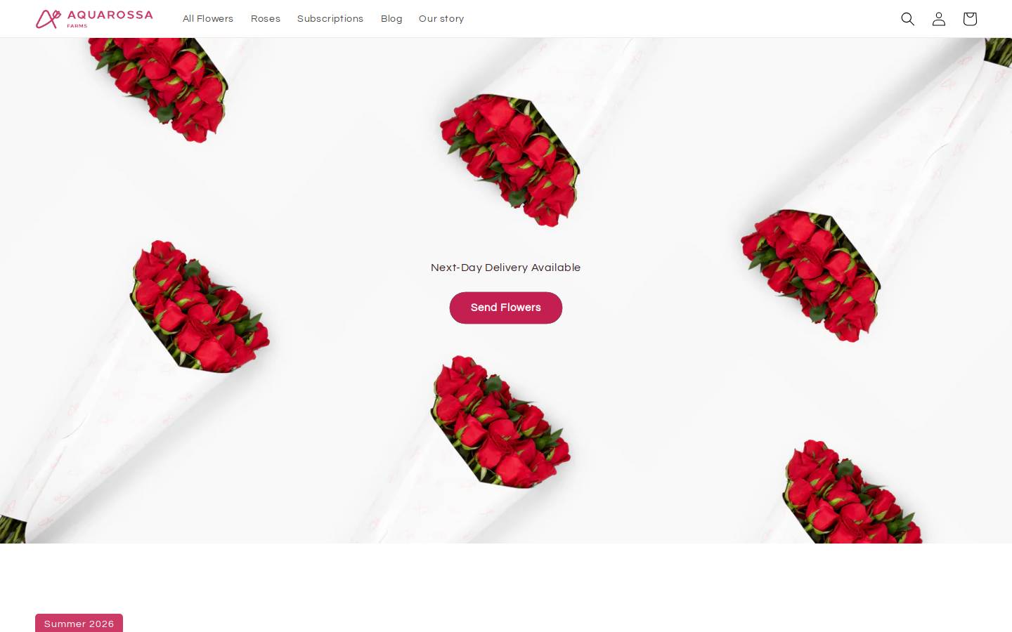 aquarossafarms.com homepage screenshot