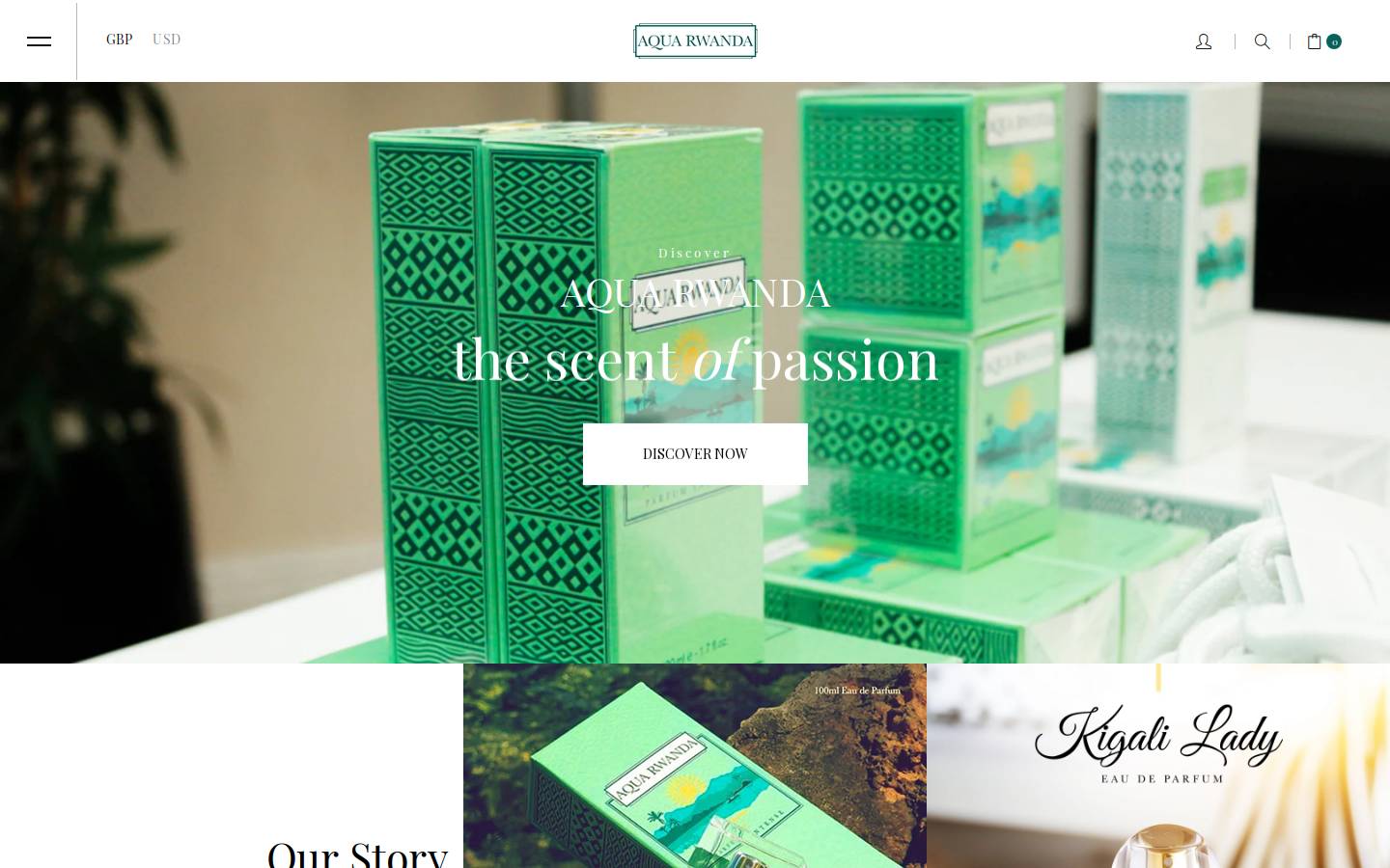 aquarwanda.com homepage screenshot