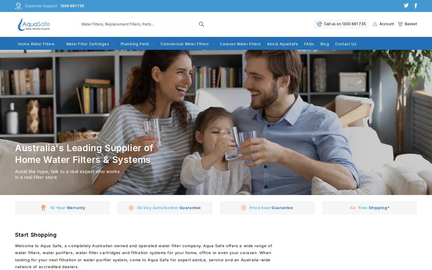 aquasafe.com.au homepage screenshot