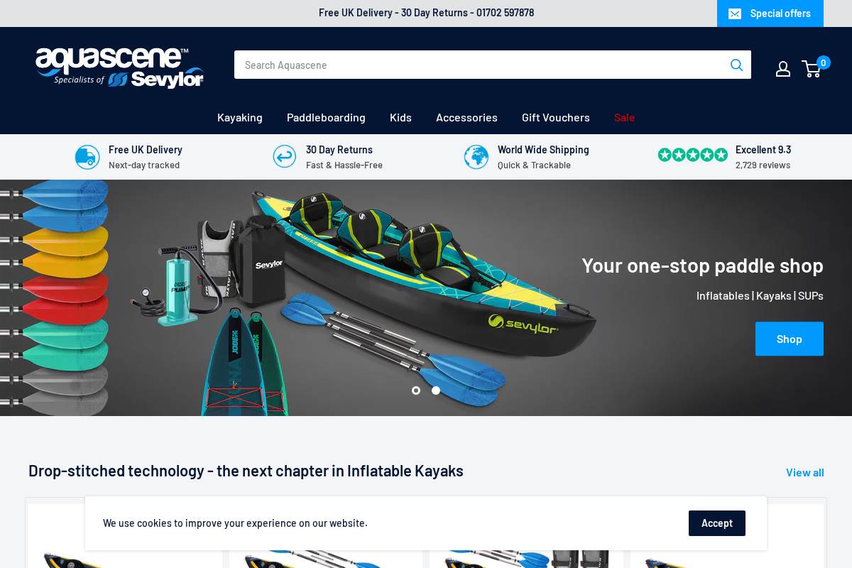 Aquascene homepage screenshot
