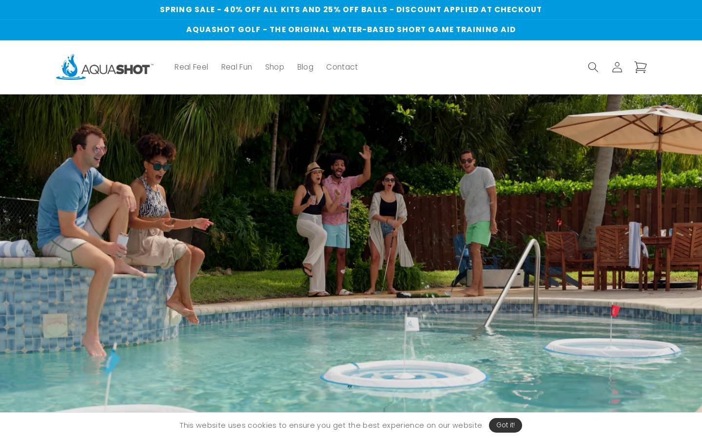 aquashotgolf.com homepage screenshot