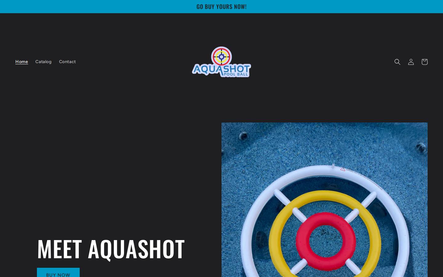 aquashotpoolball.com homepage screenshot