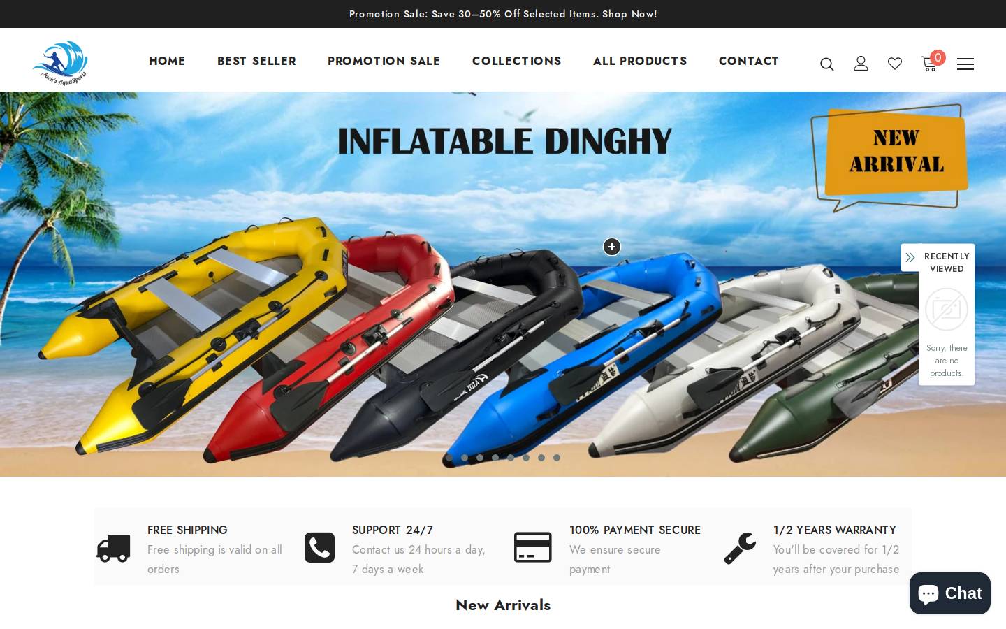 aquasports.com.au homepage screenshot
