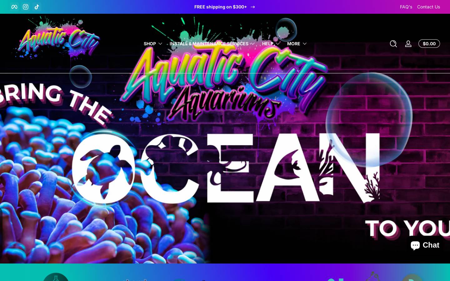aquatic-city.com homepage screenshot
