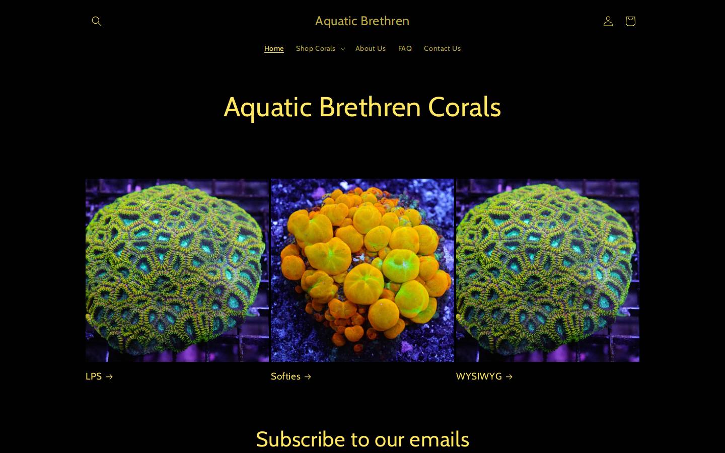 aquaticbrethren.com homepage screenshot