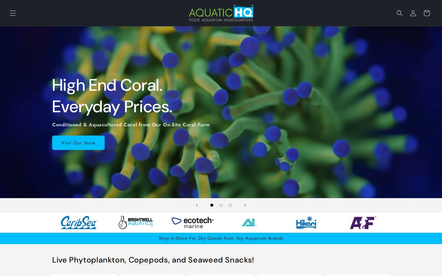 aquatichq.com homepage screenshot