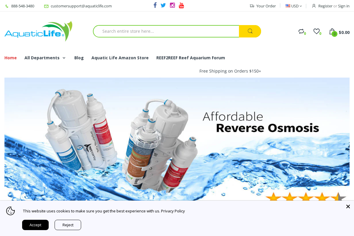 Aquatic Life homepage screenshot