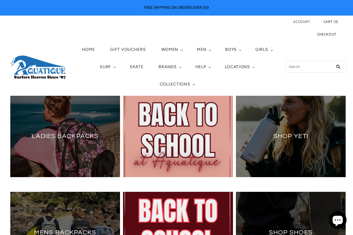 aquatique.com.au homepage screenshot